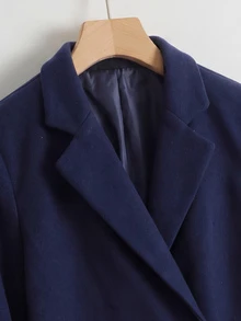 Rusticease Women Overcoats - Navy Blue - View 4