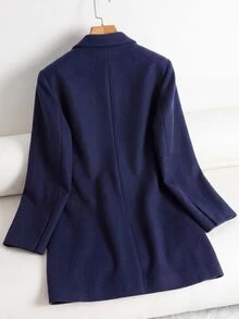 Rusticease Women Overcoats - Navy Blue - View 2