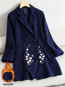Rusticease Women Overcoats - Navy Blue - View 3