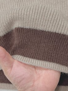 Rusticease Contrast Trim Dual Pocket Cardigan - Khaki - View 7