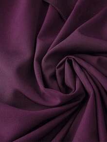 Rometta Vestido elegante de talla grande de unicolor con cinturón cruzado a la cintura, apto para el verano - Morado - Ver 5