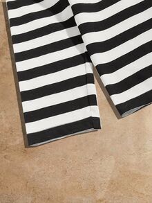 FRESIVO Atasan Pria Striped Casual - Hitam dan Putih - View 5