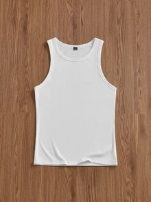 SWAVVY 3pcs/Pack Casual Men's Solid Color Daily Tank Tops - Multicolor - View 9