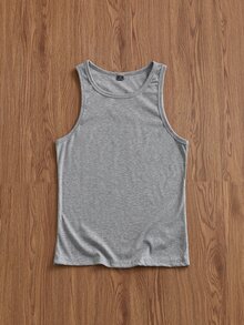 SWAVVY 3pcs/Pack Casual Men's Solid Color Daily Tank Tops - Multicolor - View 7
