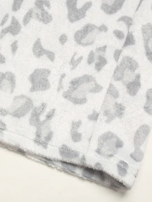 SHEIN 青少年女孩抓絨休閒長褲 秋冬時尚 - 淺灰色 - 查看 6