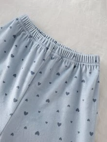 女童仙女公主嬰兒洗禮禮物 抓絨銀狐毛 海軍藍黑色藍色愛心貓咪刺繡圓領長袖睡衣套裝 秋季 - 灰色 - 查看 7
