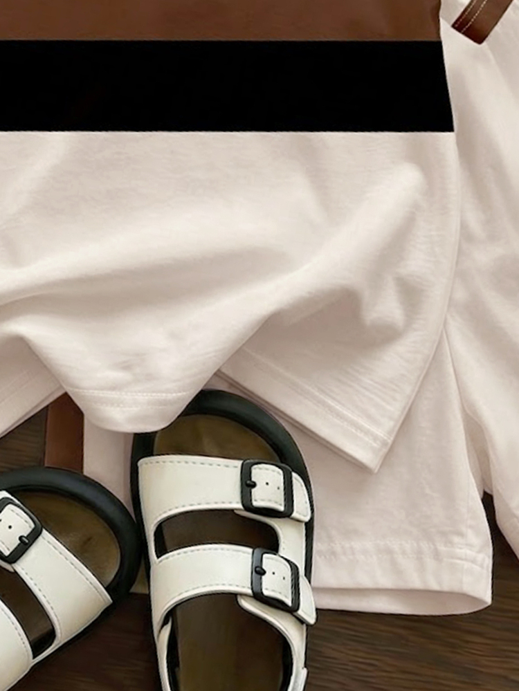 1 Random Set:Young Boy Casual Sporty Colorblock Striped Horse Logo Print Short Sleeve T-Shirt And Shorts 2-Piece Set, Summer Outfits - Multicolor - View 6