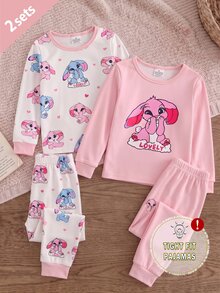 4PCS Young Girls Pajamas - Multicolor - View 9