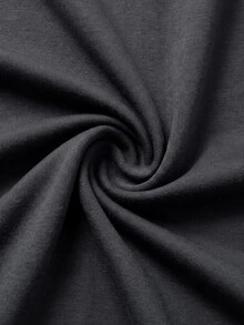 Vesra Women's Solid Color Asymmetric Neck Cape Sleeve Pleated Elegant Long Dress - Black - View 5