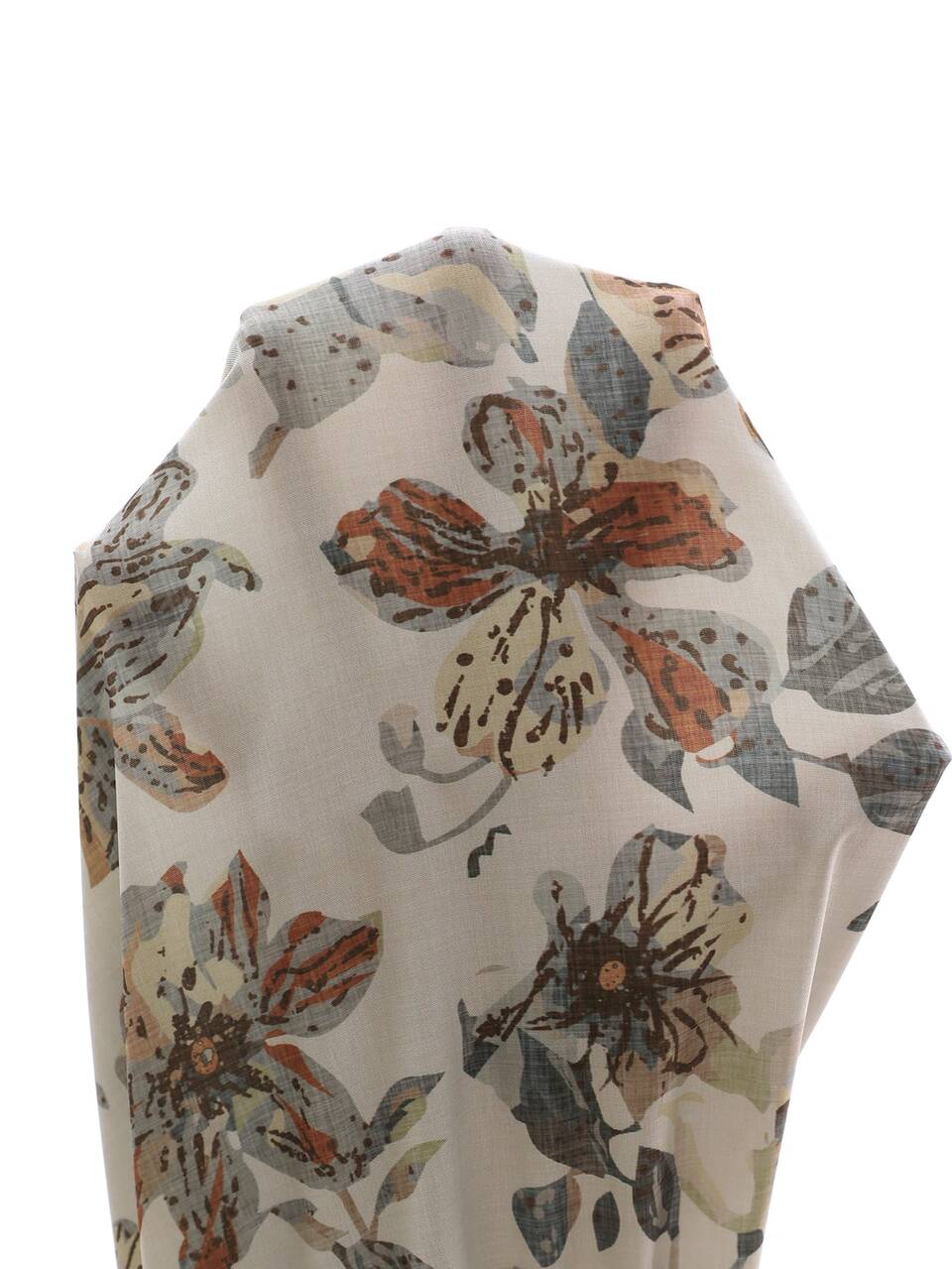 Plus Size Women Floral Print Pleated Casual Boho Versatile Daily Wear Blouse Autumn Top Beach Vacation White Fall