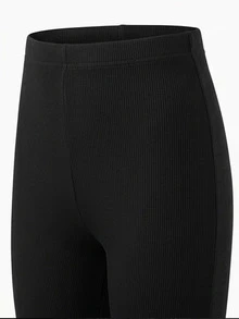 Franclia Women's Elastic Waist Thermal Lined Casual Versatile Long Pants - Black - View 3