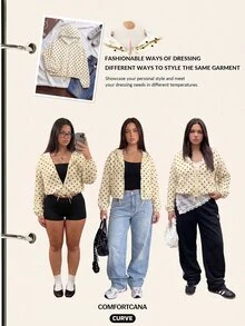 Comfortcana Plus Size All-Season Lightweight 1920 Vintage Casual Cream Hooded Windbreaker Jacket Autumn Teacher Office - Yellow - View 4