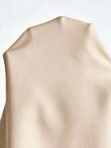 SHEIN 孕婦鈕扣長袖襯衫與可調腰長褲 2件套 秋季 - 杏色 - 查看 8