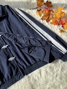 Comfortcana Jaket Panjang Motif Kotak-kotak Kancing Ukuran Besar untuk Musim Gugur, Jaket Olahraga Vintage Western Cowboy 1920, Jaket Tipis Longgar untuk Klub Musim Gugur, Acara Keluar Kantor, Guru, Warna Biru Tua - Navy Blue - View 9
