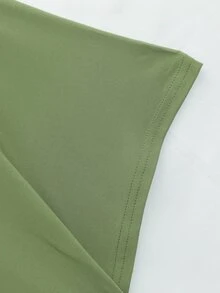 SHEIN LUNE 復古風萬聖節圖案女款秋季短袖T恤，萬聖節禮物，印有幽靈、南瓜與鬧鬼屋圖案，適合萬聖節派對 - 深灰色 - 查看 6