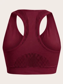 SHEIN Velisys Women's Solid Color Ruched Zipper Front Daily Fitness Sports Bra - Multicolor - View 4