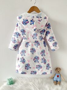 SHEIN 女童秋冬保暖內裡加厚居家服 卡通可愛印花 - 彩色 - 查看 2