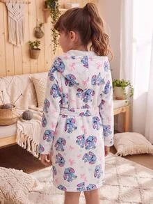 SHEIN 女童秋冬保暖內裡加厚居家服 卡通可愛印花 - 彩色 - 查看 5