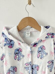 SHEIN 女童秋冬保暖內裡加厚居家服 卡通可愛印花 - 彩色 - 查看 3