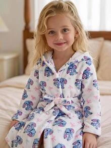 SHEIN 女童秋冬保暖內裡加厚居家服 卡通可愛印花 - 彩色 - 查看 8
