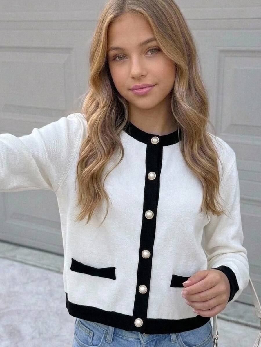 Girlism Tween Girl Tween Girls Cardigans - White - View 1