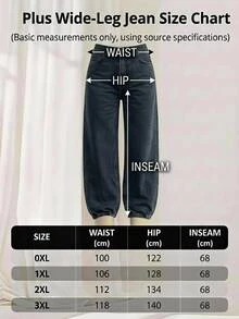 SHEIN Women High Waist Dark Wash Mom Jeans Curve - Dark Wash - View 4