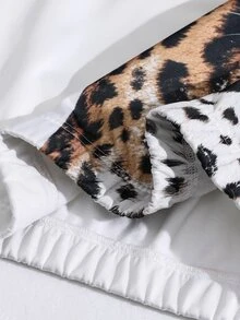 SHEIN Teen Boy Leopard Print Long Sleeve Hoodie And Sweatpants Casual Set - Multicolor - View 8