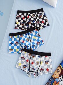 SHEIN | PAW Patrol Young Boy Cartoon Print Boxer Briefs - Multicolor - View 1