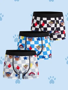 SHEIN | PAW Patrol Young Boy Cartoon Print Boxer Briefs - Multicolor - View 3