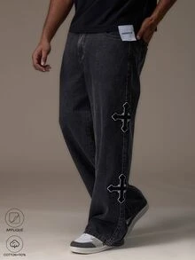 Emperor Men's Black Denim Jeans, Autumn/Winter - Black - View 3