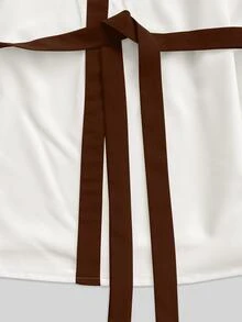 EMERY ROSE Women's Commuter Style Contrast Color Sleeveless Top And Wide Leg Pants Set, Linen-Like, Summer - White - View 9