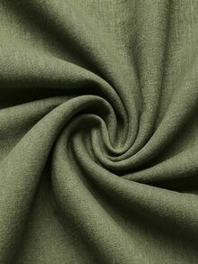 EMERY ROSE Women's Plain Weave Casual Office Vacation Summer Dress Olive Green - Green - View 6