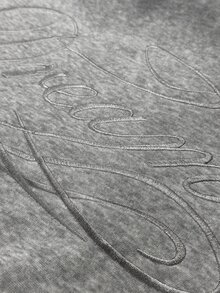 Manfinity EMRG 男士秋冬字母刺繡口袋設計休閒抽繩連帽衛衣 - 灰色 - 查看 7