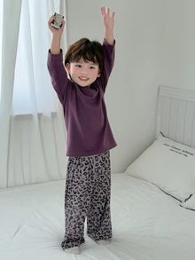 DAZY Infant (Boy) Round Neck Comfortable Long Sleeve Loungewear - Purple - View 4