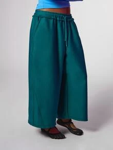 COUREZ Women Low Rise Baggy Cropped Y2K Spring Casual Going Out Sweatpants - Multicolor - View 5