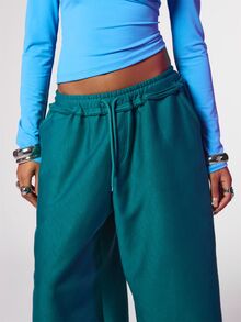 COUREZ Women Low Rise Baggy Cropped Y2K Spring Casual Going Out Sweatpants - Multicolor - View 7