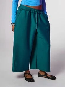 COUREZ Women Low Rise Baggy Cropped Y2K Spring Casual Going Out Sweatpants - Multicolor - View 6
