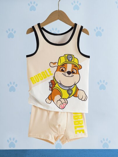 SHEIN | PAW Patrol Atasan Kasual Sehari-hari Motif Kartun Anak Laki-Laki