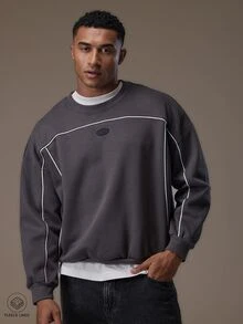 Emperor Men's Grey Crew Neck Sweatshirt, Autumn/Winter - Dark Grey - View 3