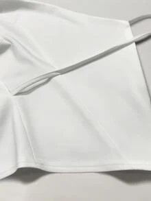 EMERY ROSE Women's Fashion Casual Solid Color Minimalist Design Tie-Up Camisole - White - View 6