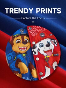 SHEIN | PAW Patrol Chaqueta de béisbol de ajuste holgado con gráfico de perro en bloques de color para niño, otoño/invierno - Multicolor - Ver 3