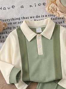 Genkimix Kids Young Boys Polo Co-Ords - Green - View 3