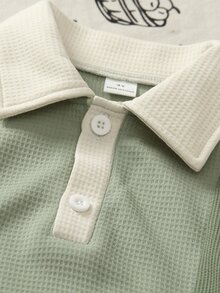 Genkimix Kids Young Boys Polo Co-Ords - Green - View 5