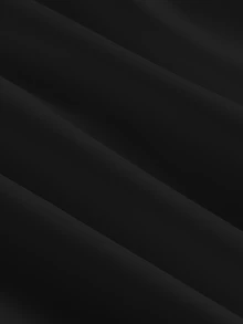 SHEIN MOD 素色褶邊吊帶連衣裙 - 黑色 - 查看 4