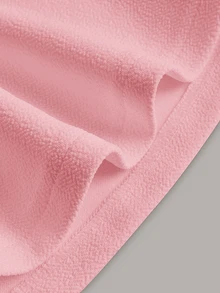 SHEIN MOD 夏季女款高腰純色不對稱下擺荷葉邊半身裙 - 粉色 - 查看 4