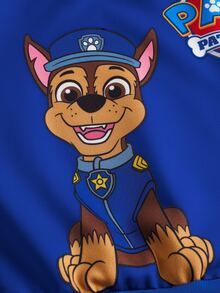 SHEIN | PAW Patrol 男童休闲卡通狗印花圆领宽松撞色拼接针织户外卫衣 - 寶藍色 - 查看 3