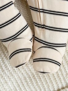 SHEIN 新生女宝宝可爱休闲卡通图案针织长袖睡衣 - 彩色 - 查看 6