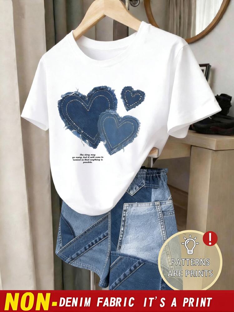 Tween Girls Digital Diamond Pattern Short Sleeve & Shorts Set, Casual Comfortable Autumn/Winter Outfit,Back To Schoo,Holidays,Colorful - Black and White - View 1