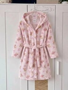 兒童青少年女孩休閒日常百搭舒適毛絨家居服 秋季 - 彩色 - 查看 2