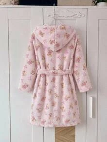 兒童青少年女孩休閒日常百搭舒適毛絨家居服 秋季 - 彩色 - 查看 4